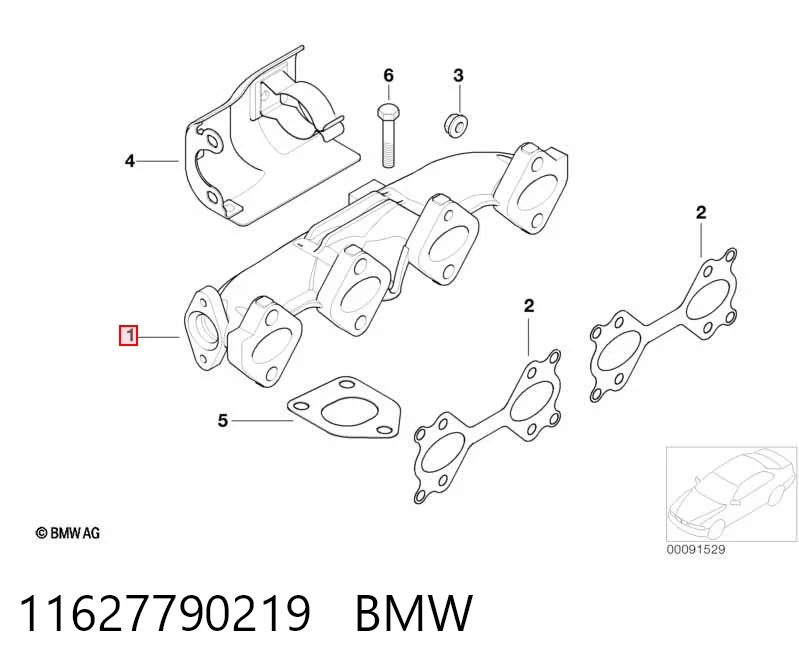 Система выпуска газов двигателя на BMW X3  E83