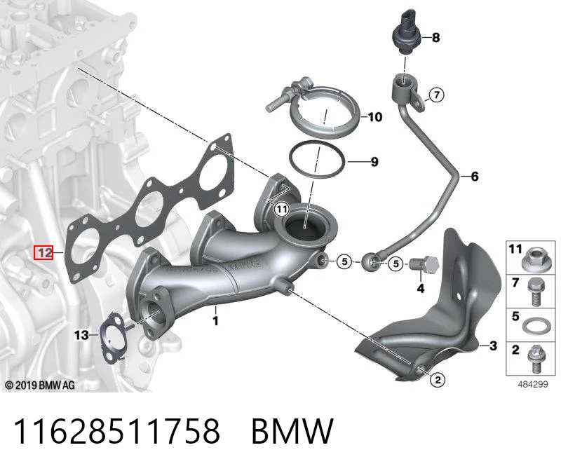  Прокладка коллектора Mini Cooper 