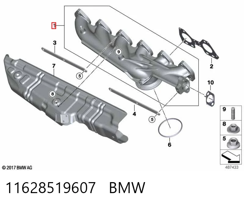 Купить Выпускной коллектор Ауди А6 C7 4G2, 4GC