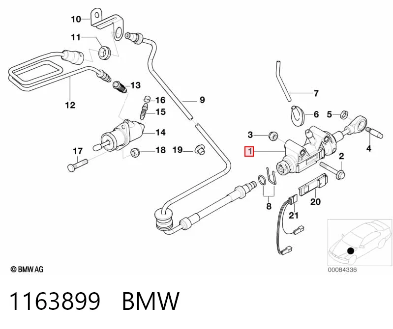 1163899 BMW Цилиндр сцепления, главный