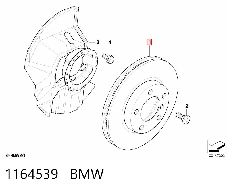 1164539 BMW Диск тормозной передний