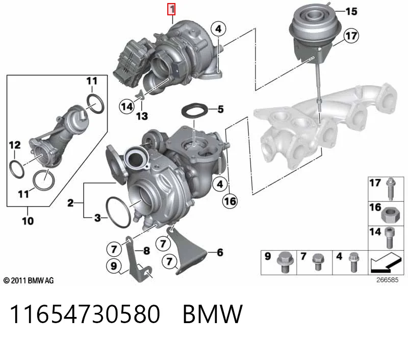 Турбина BMW 11654730580