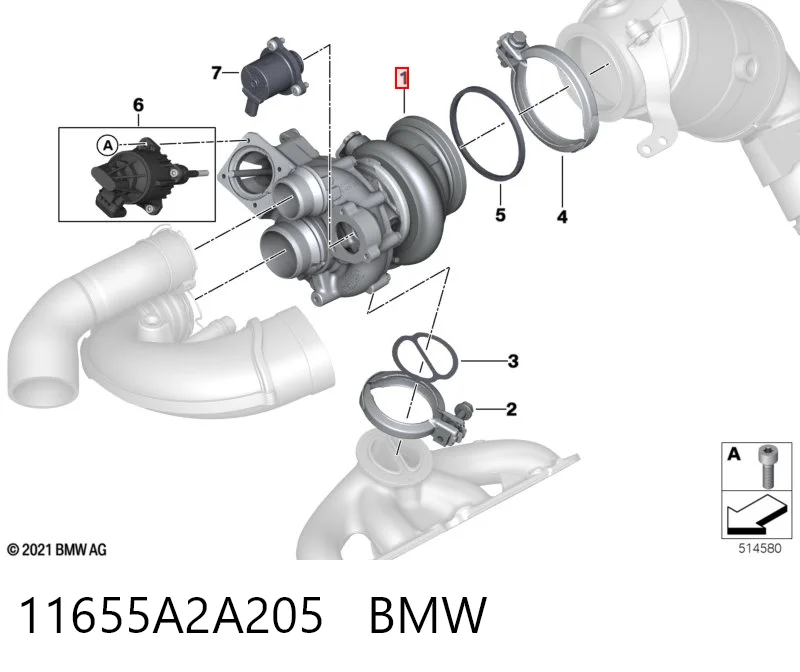 Турбина BMW 11655A2A205