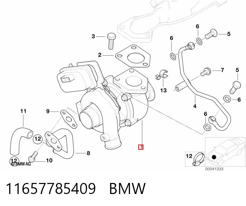 Турбина BMW 11657785409