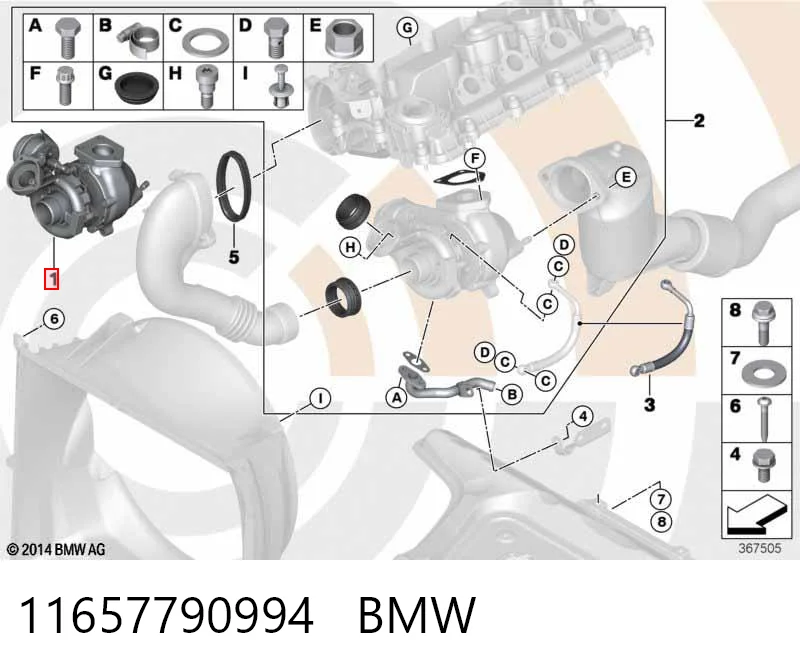 11657790994 BMW Турбонаддув