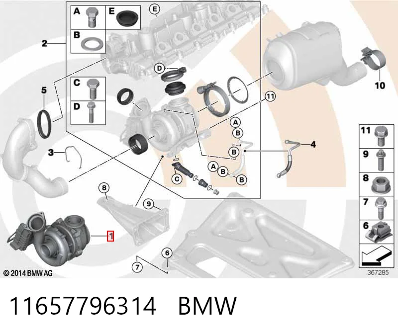 11657796314 BMW Турбонаддув