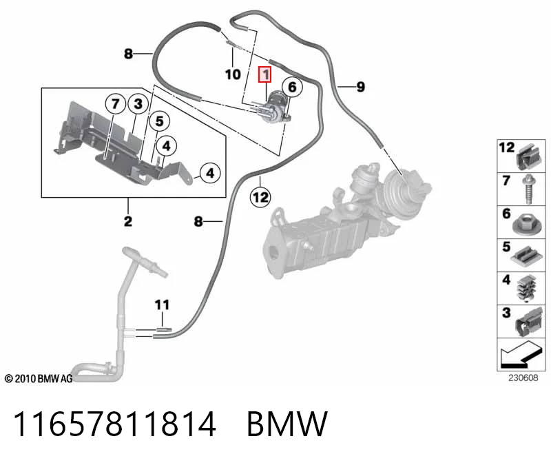 11657811814 BMW Соленоид давления наддува