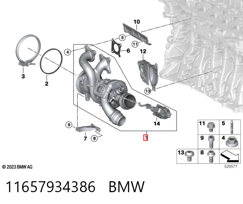 11657934386 BMW Турбонаддув
