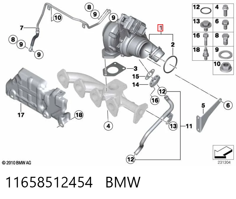 11658512454 BMW Турбонаддув