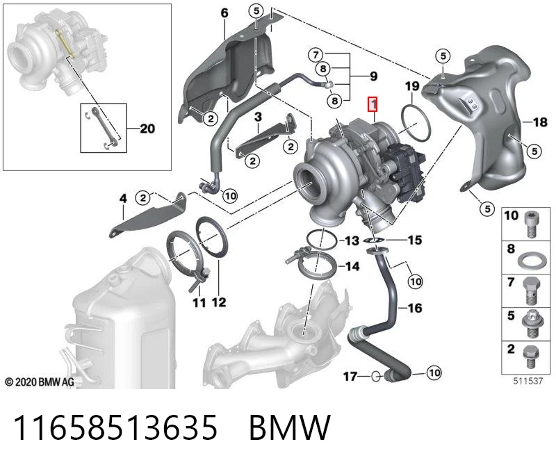 11658513635 BMW Турбонаддув
