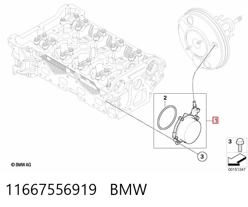 11667556919 BMW Механический вакуумный насос
