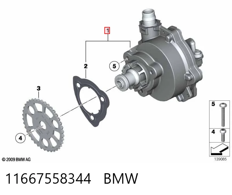 11667558344 BMW Механический вакуумный насос