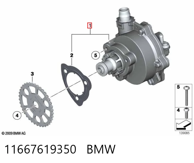 11667619350 BMW Механический вакуумный насос