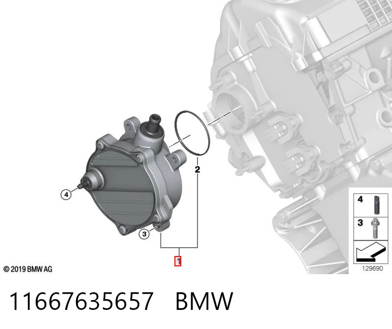 11667635657 BMW Механический вакуумный насос