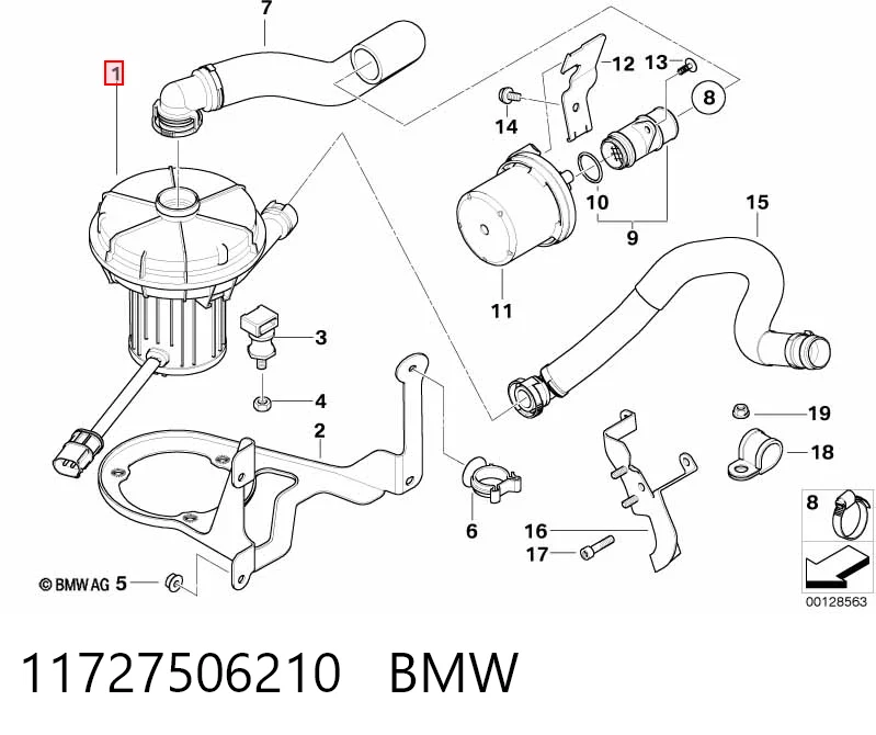 11727506210 BMW Насос воздушный