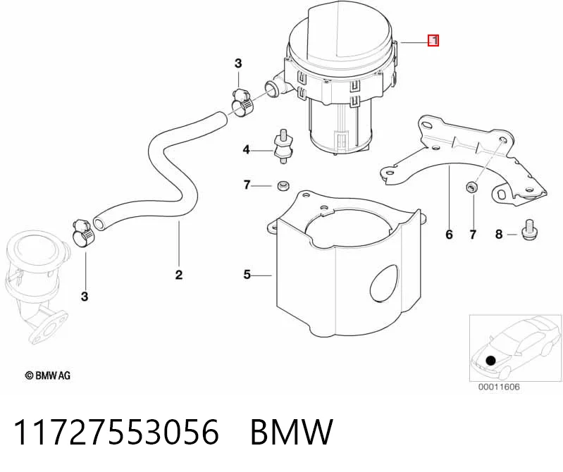11727553056 BMW Насос воздушный