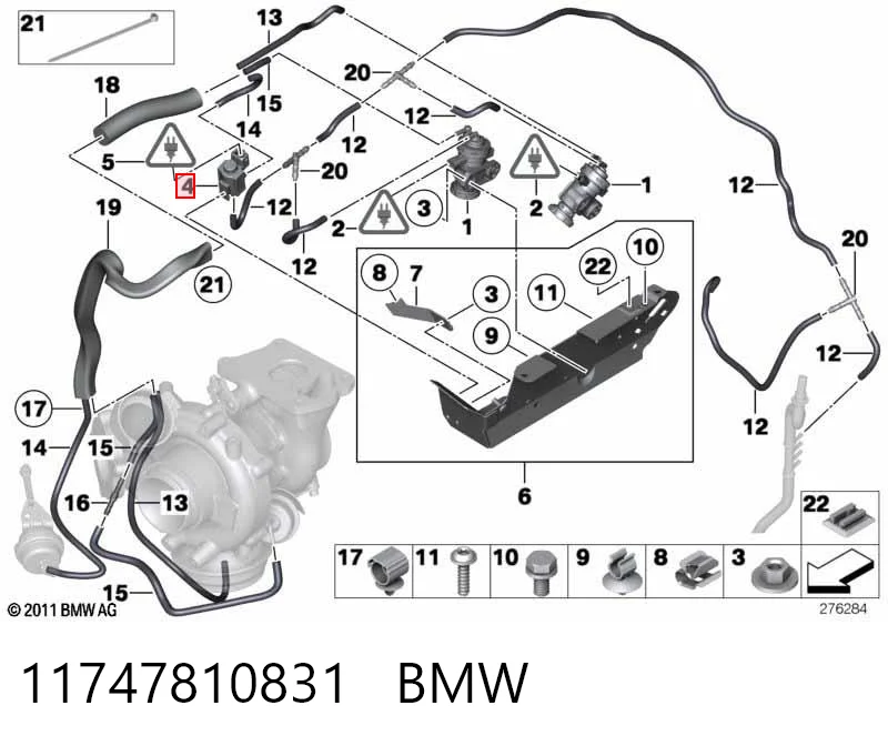 11747810831 BMW Клапан соленоид регулирования заслонки EGR