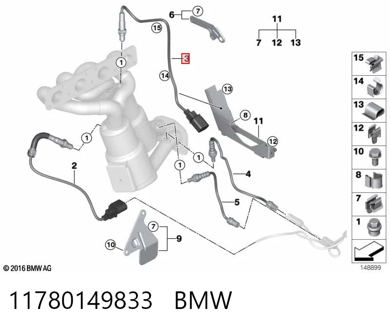Лямбдазонд, датчик кислорода до катализатора Rolls-royce 11787512985 цена, от 63.89 USD