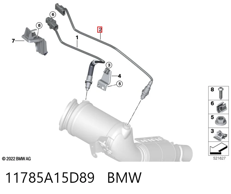 11785A15D89 BMW Датчик кислорода после катализатора