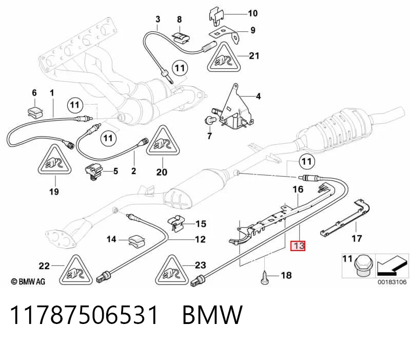 11787506531 BMW Датчик кислорода после катализатора