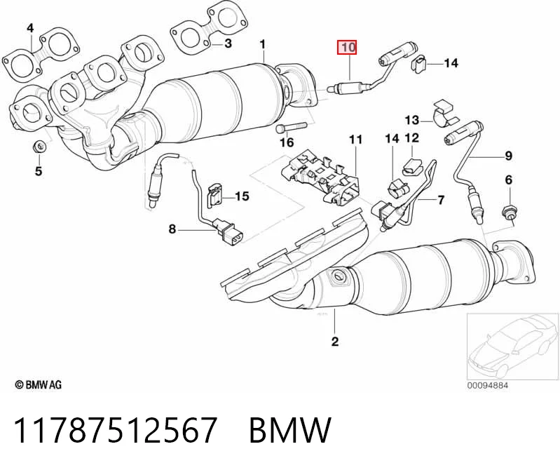 11787512567 BMW Датчик кислорода после катализатора