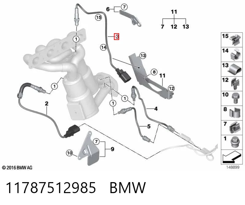 Датчик кислорода до катализатора 11787512985 Rolls-royce