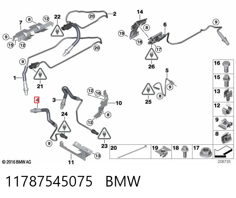 11787545075 BMW Датчик кислорода после катализатора