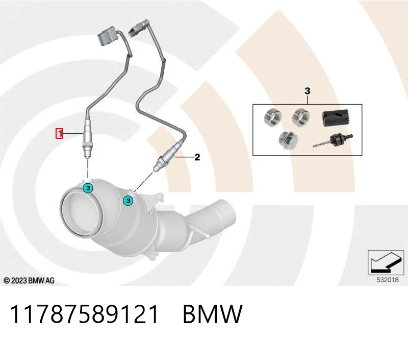 11787589121 BMW Лямбда-зонд, датчик кислорода до катализатора