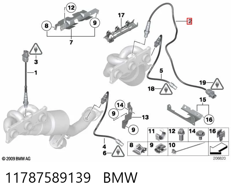 11787589139 BMW Лямбда-зонд, датчик кислорода до катализатора