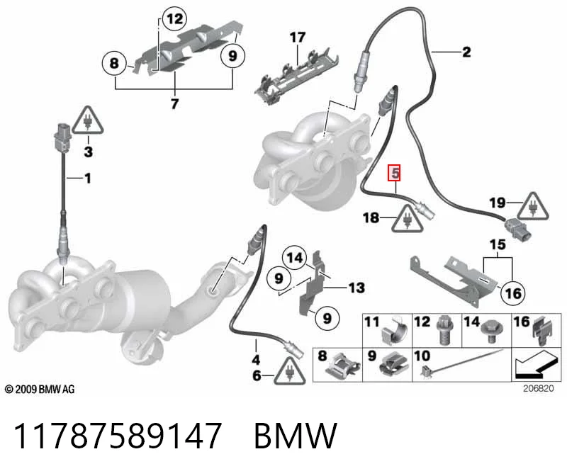 11787589147 BMW Лямбда-зонд, датчик кислорода до катализатора