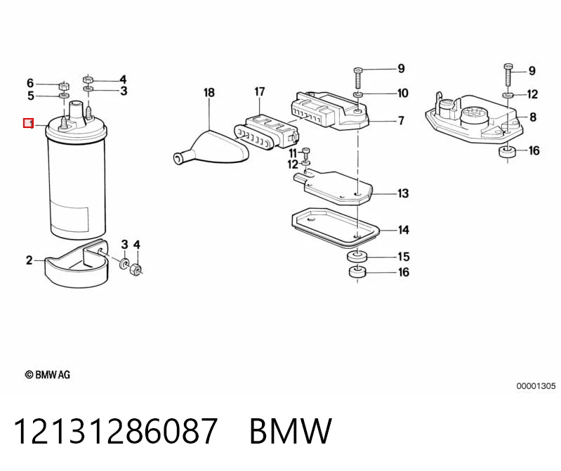 Катушка зажигания на BMW 7  E32