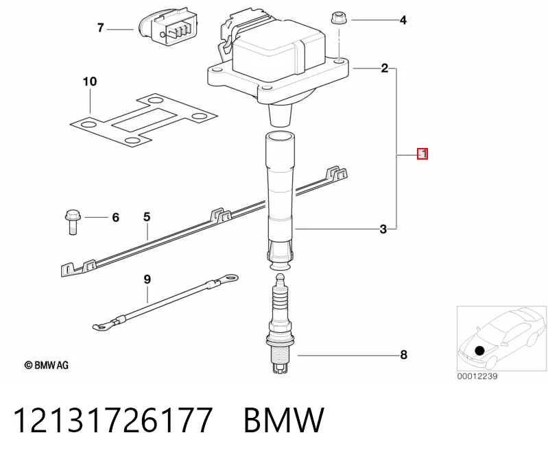 12131726177 BMW Катушка зажигания