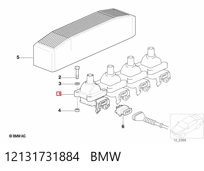 12131731884 BMW Катушка зажигания