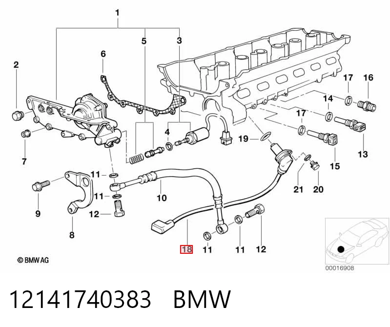 12141740383 BMW Датчик распределительного вала