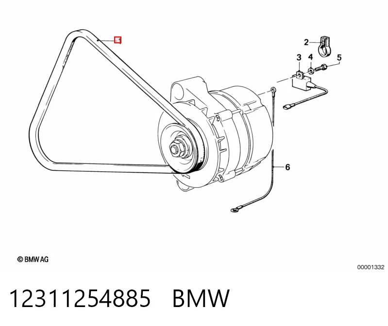 12311254885 BMW Поликлиновый ремень