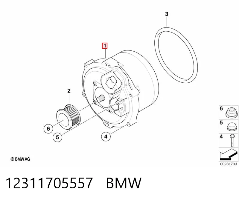 12311705557 BMW Генератор автомобильный