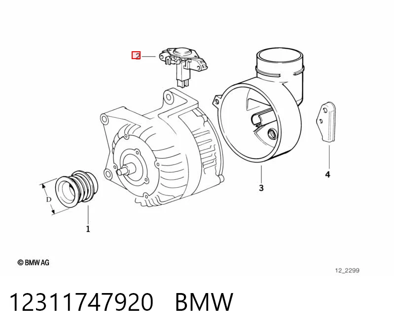12311747920 BMW Реле-регулятор напряжения