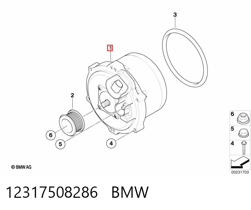 12317508286 BMW Генератор автомобильный