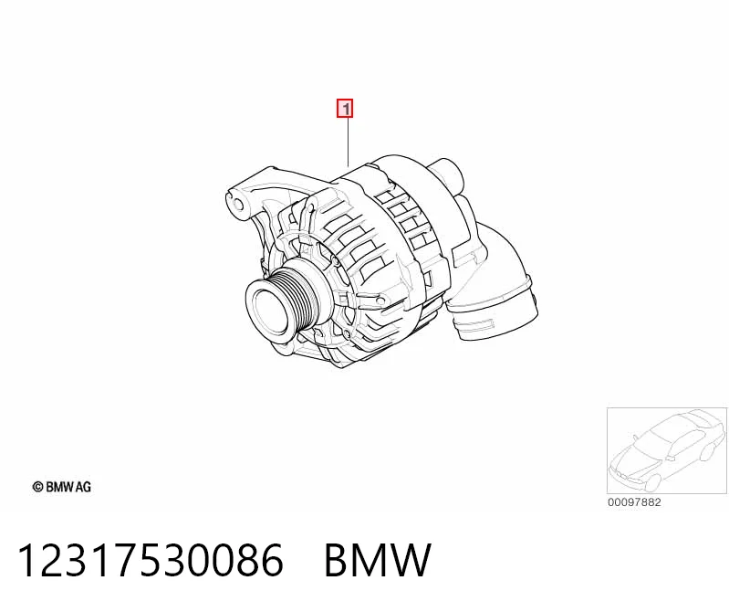12317530086 BMW Генератор автомобильный