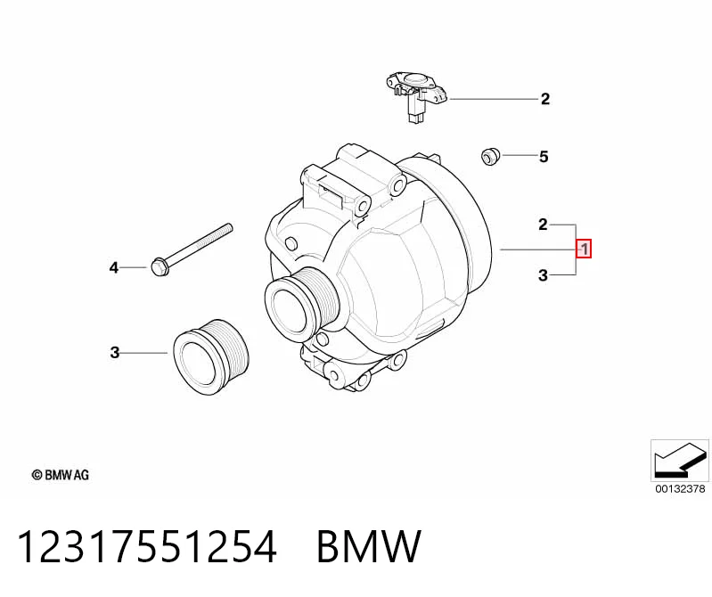 12317551254 BMW Генератор автомобильный