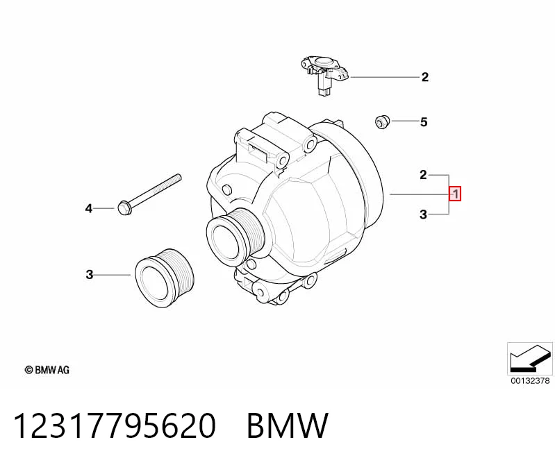 12317795620 BMW Генератор автомобильный