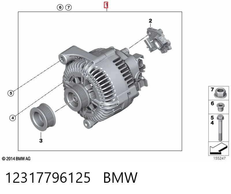 12317796125 BMW Генератор автомобильный