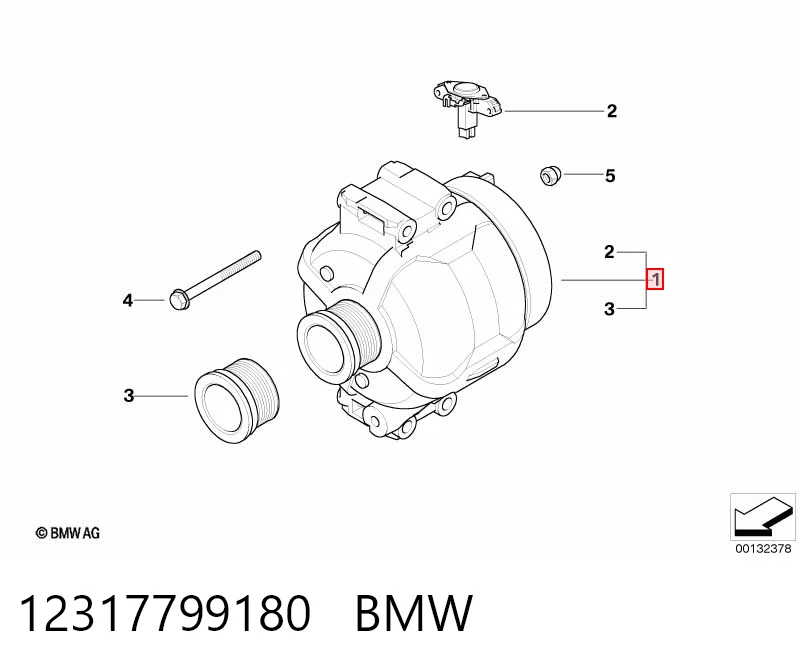 12317799180 BMW Генератор автомобильный
