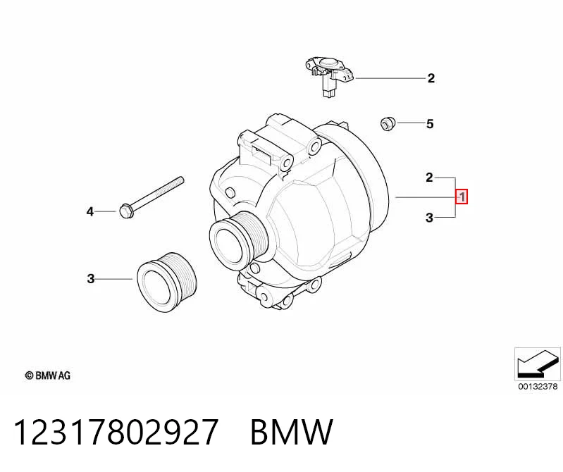 12317802927 BMW Генератор автомобильный