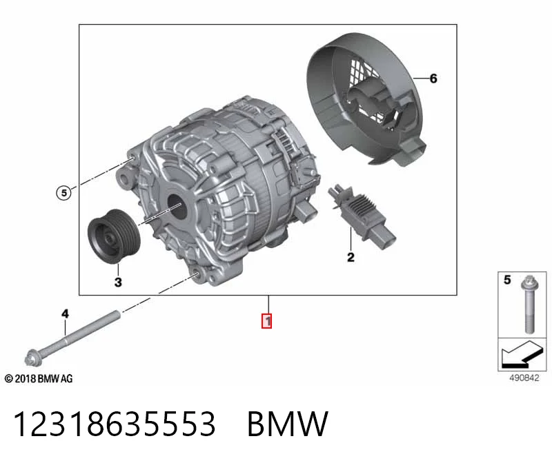 12318635553 BMW Генератор автомобильный