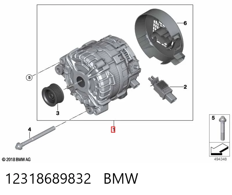 12318689832 BMW Генератор автомобильный