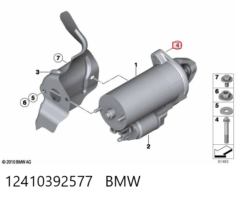 12410392577 BMW Болт крепления стартера