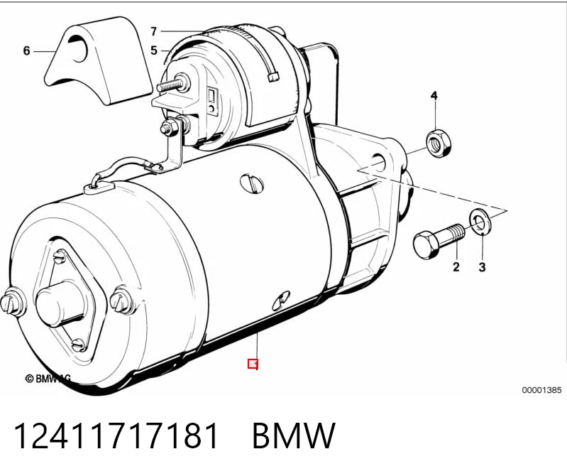 12411717181 BMW Стартер автомобиля