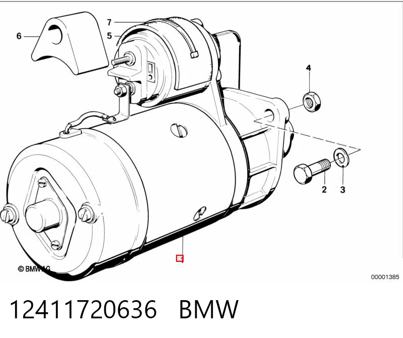 12411720636 BMW Стартер автомобиля