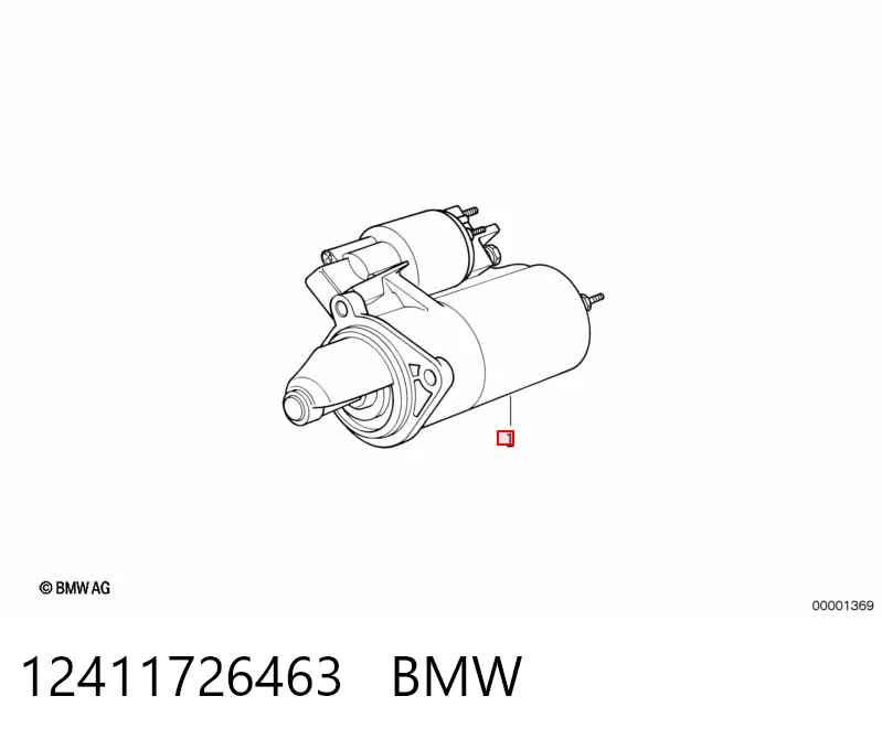 12411726463 BMW Стартер автомобиля